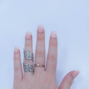 Silver Wrap Around Adjustable Leaf Ring.NEVER USED